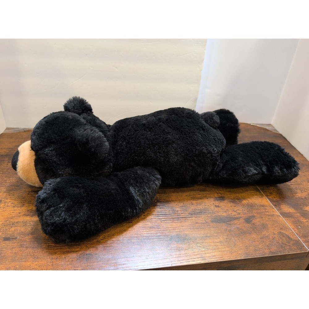 Aurora - Bear - 20" Bear - Black Snuggly Super Soft And Floppy Stuffed Animal - Picture 3 of 7